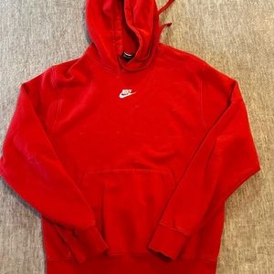 Nike Hoodie Pullover Red with pattern Small